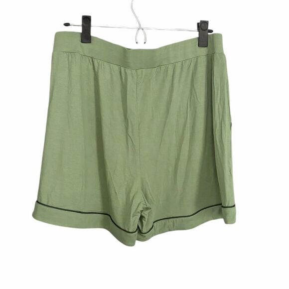 Cozy Earth Bamboo Classic Pajama Shorts Green L - Picture 2 of 5